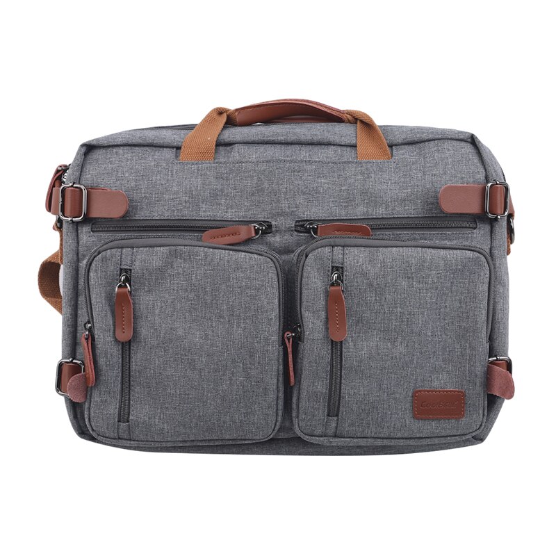 17 Inch Convertible Aktetas Mannen Zakelijke Handtas Messenger Tas Toevallige Laptop Multifunctionele Reistassen Voor Man Grote: Gray