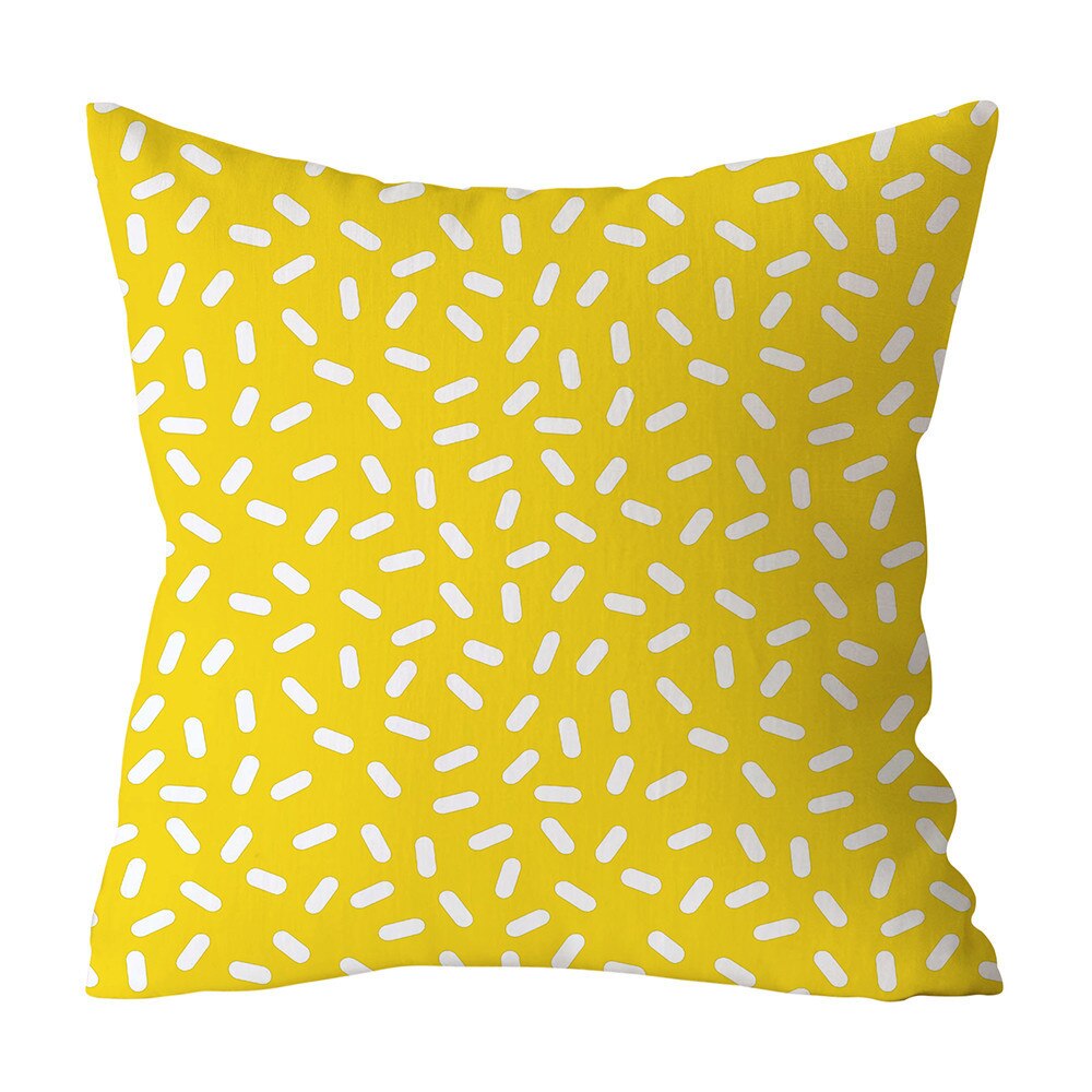 Geel Polyester Geometrische Kussen Ananas Kussen Decoratieve Kussen Voor Sofa Diy Gedrukt Kussen Seat Stoel Kussen: N10919L