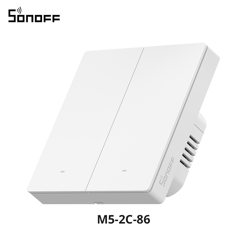 SONOFF M5 Matter interruptor de pared inteligente ESP32 bidireccional eWeLink-conmutador remoto Control de voz funciona con Alexa Google Apple Home Alice: Azul negro