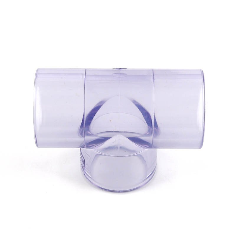 5pcs PVC Transparent Tee Connector Inner Dia 20/25/32mm Blue PVC Joints for Garden Water Pipe UPVC Fittings