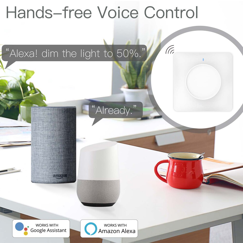 Smart Home EU ZigBee Rotary LED Light Dimmer Switch Smart Life/Tuya APP Remote Control Work With Alexa Google Voice Assistants
