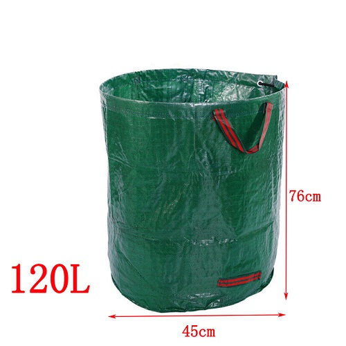Grand sac poubelle de jardin, grande poubelle d&#39;extérieur pour cheminée de Camping, sac de stockage robuste: 120L