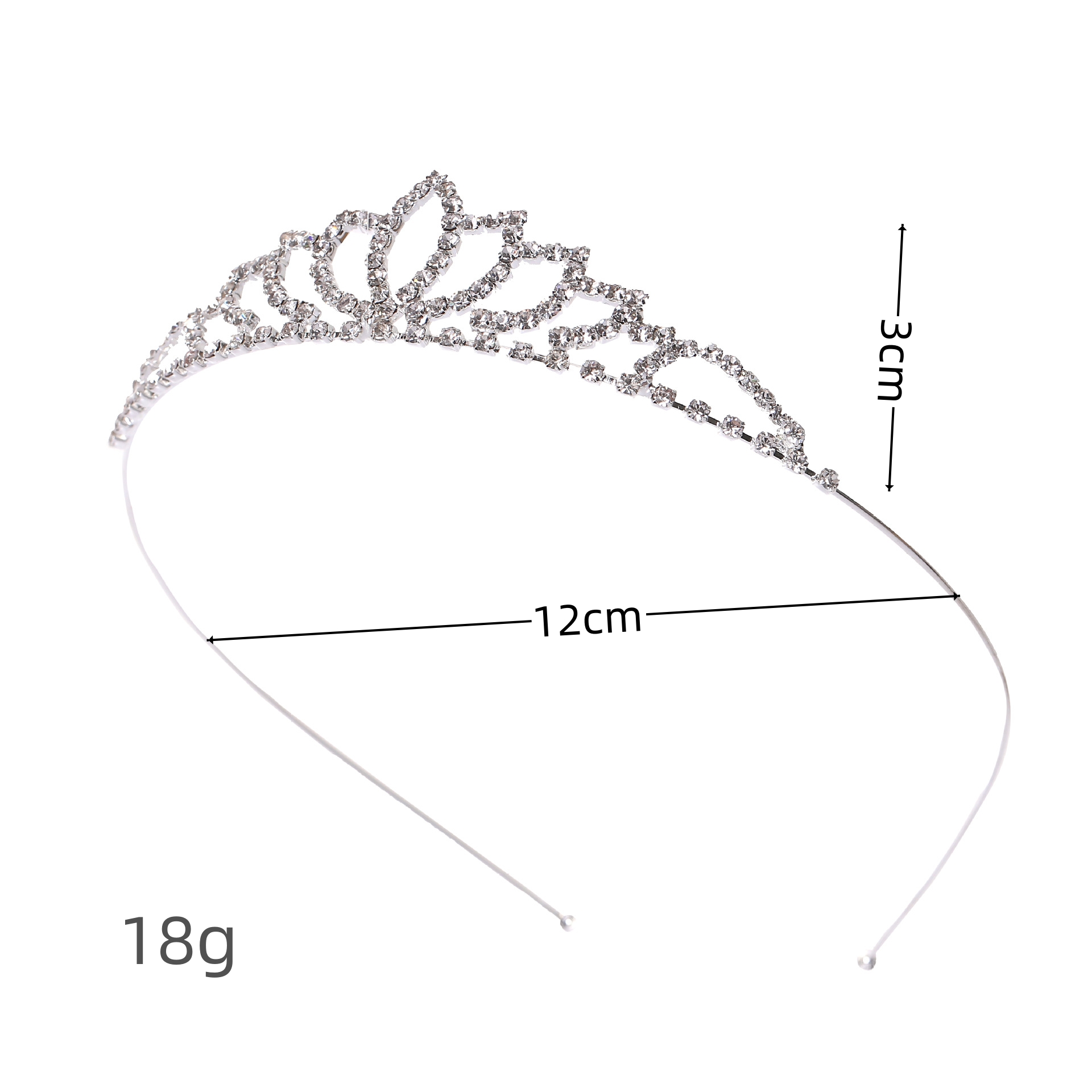 Koreaanse kroonhoofdband, prachtige liefdeskroon met strass-steentjes