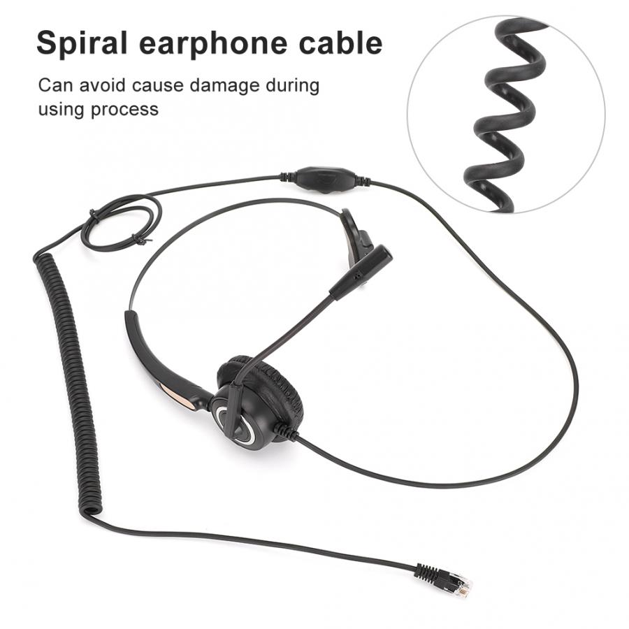 H500-VA ABS Telephone Operator Headset Adjustable Service Earphone Comfortable Communication Headset