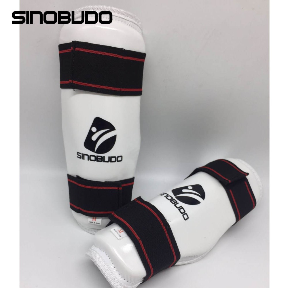 Sinobudo itf nyeste taekwondo beskyttende skinnebenbeskyttelse taekwondo benbeskyttere taekwondo-protector høje boksesæt