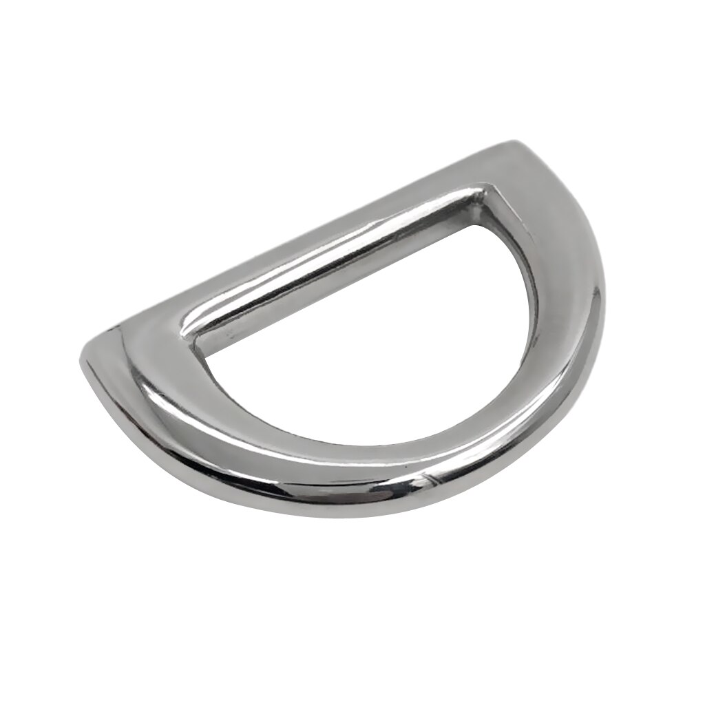 Marine Boat 316 Stainless Steel D-Ring Pad Eye Ring Deck Folding Loop with Plate 1/8'' Pin Hole for Max 25mm Rope