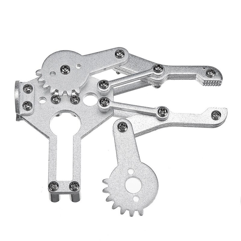 Aluminium 6Dof Arm Mechanical Robotic Arm Clamp Claw Mount Kit W/Servos Servo Horn For for Arduino-Silver