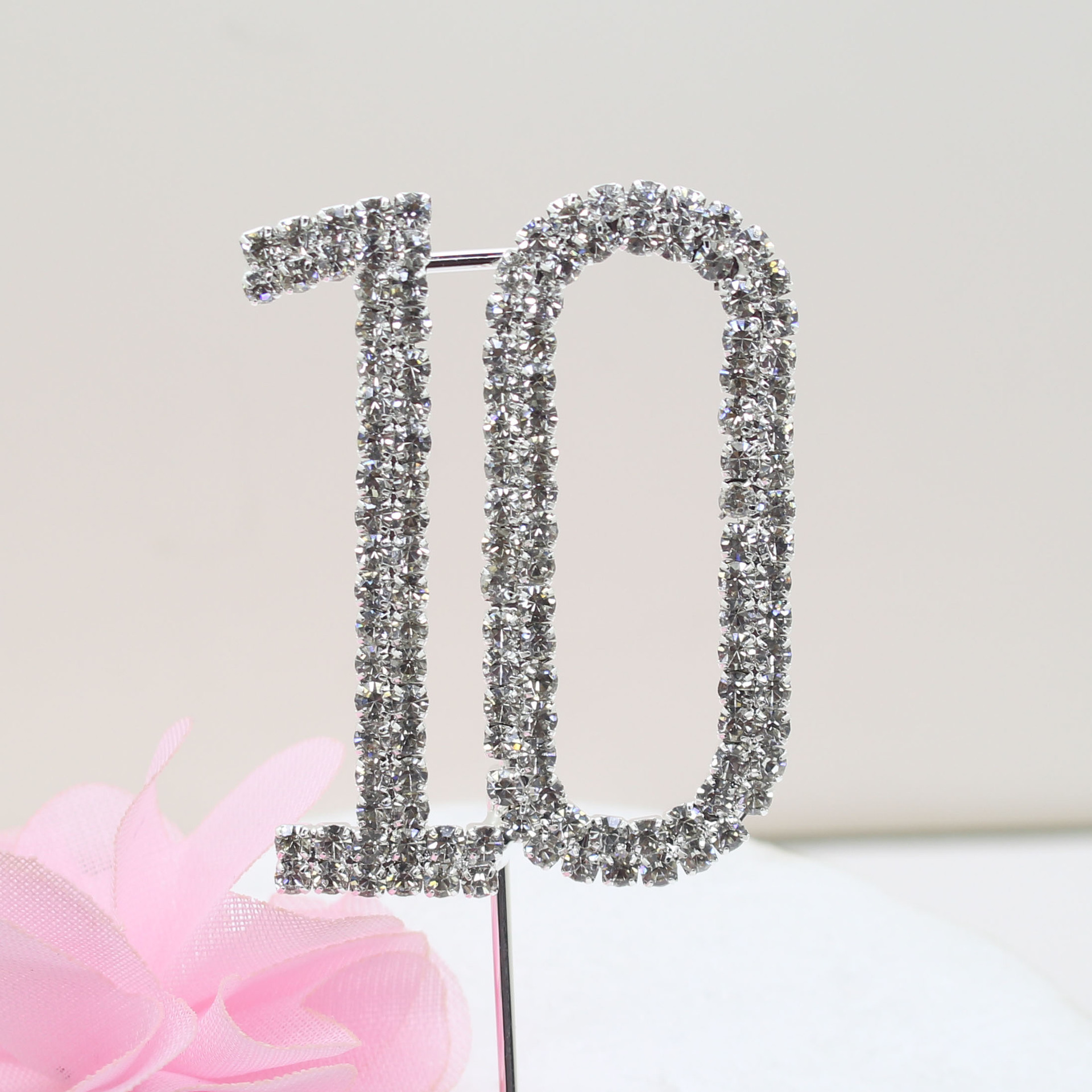 1szt Srebrny błyszczący cylinder na tort Numer 10 18 21 30 40 50 60 70 Diamentowy cylinder na tort na przyjęcie urodzinowe i rocznicowe Dekoracja tortu: Głębokie szafir