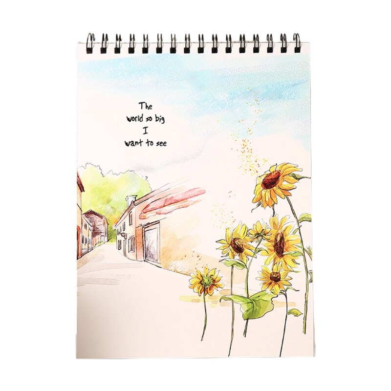 Bloc-notes A4 pour croquis, 40 feuilles de papier, aquarelle, carnet de croquis, peinture artistique, dessin, Journal intime, carnet de notes, fournitures scolaires pour artistes: FS