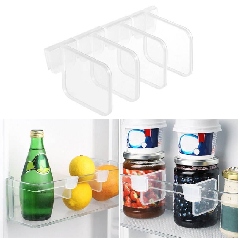 4 stuks keuken classificatie schot koelkast interne lade rek vrije combinatie plastic scheidingswand transparante keuken