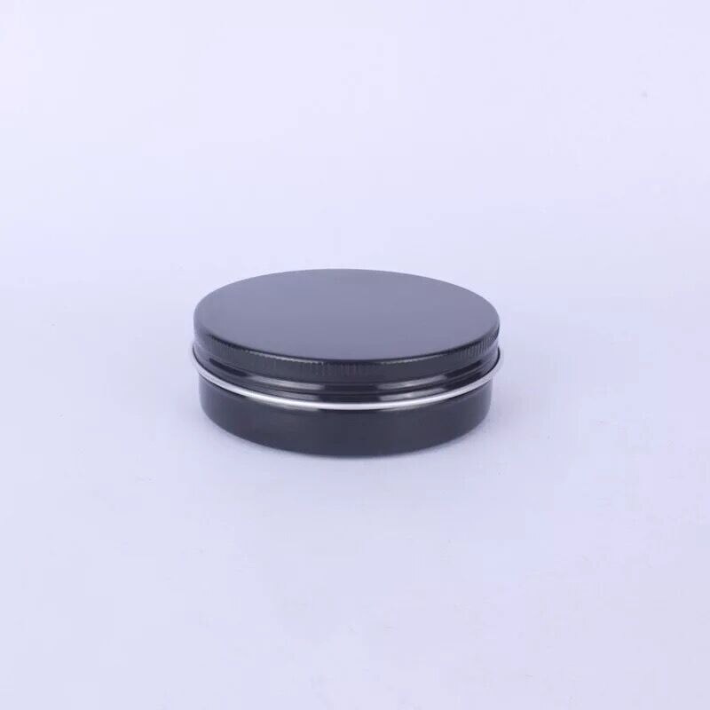 100ml zwarte blikken hervulbare containers aluminium cosmetische blikken voorraadpotten lege cosmetische schroefdop monstercontainers doos