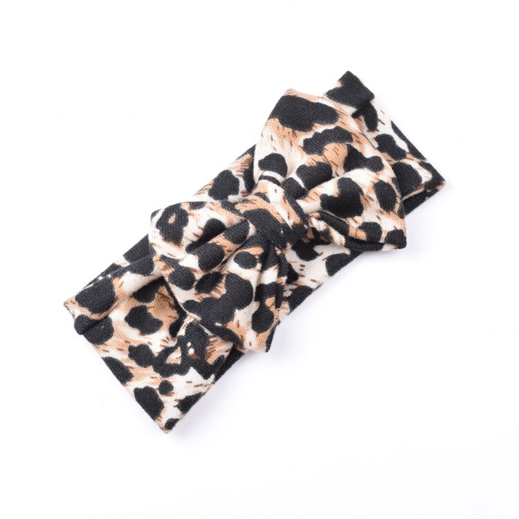Bandeaux classiques pour filles bandeau pour enfants bébé léopard bandeau pour cheveux nœud extensible accessoires pour cheveux bébés enfants bandeaux: YELLOW