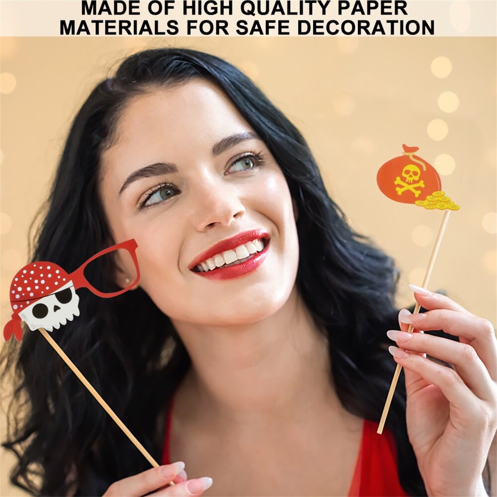 20pcs Funny Birthday Photo Props Birthday Supplies Party Picture Shooting Decors