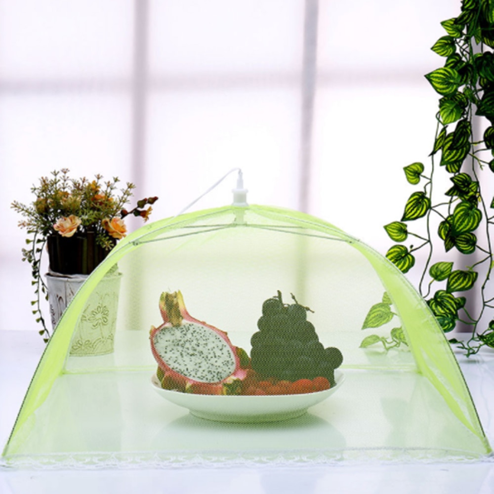 Cubiertas plegables de malla para comida, carpa antimoscas para cocina, mosquitera, paraguas, Picnic, protección para platos, accesorios de cocina, el más