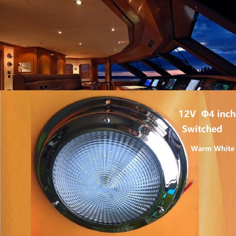 12v dc led -kattovalaisin 4 "sisätilojen alasvalo jahtiveneeseen meren hytin katon valaistus meri -asuntoauto matkailuauto matkaperävaunu lämmin