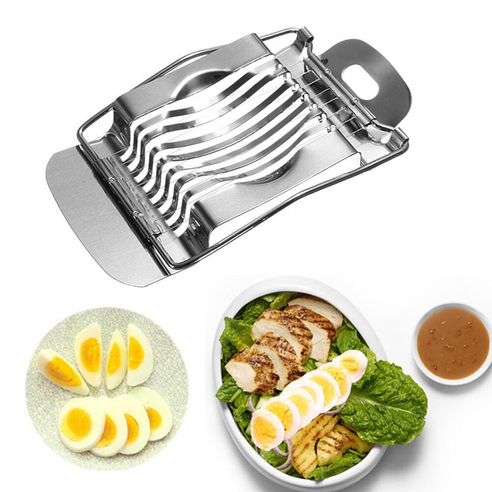 Huishoudelijke Roestvrijstalen Gekookt Ei Slicer Sectie Cutter Keuken Benodigdheden