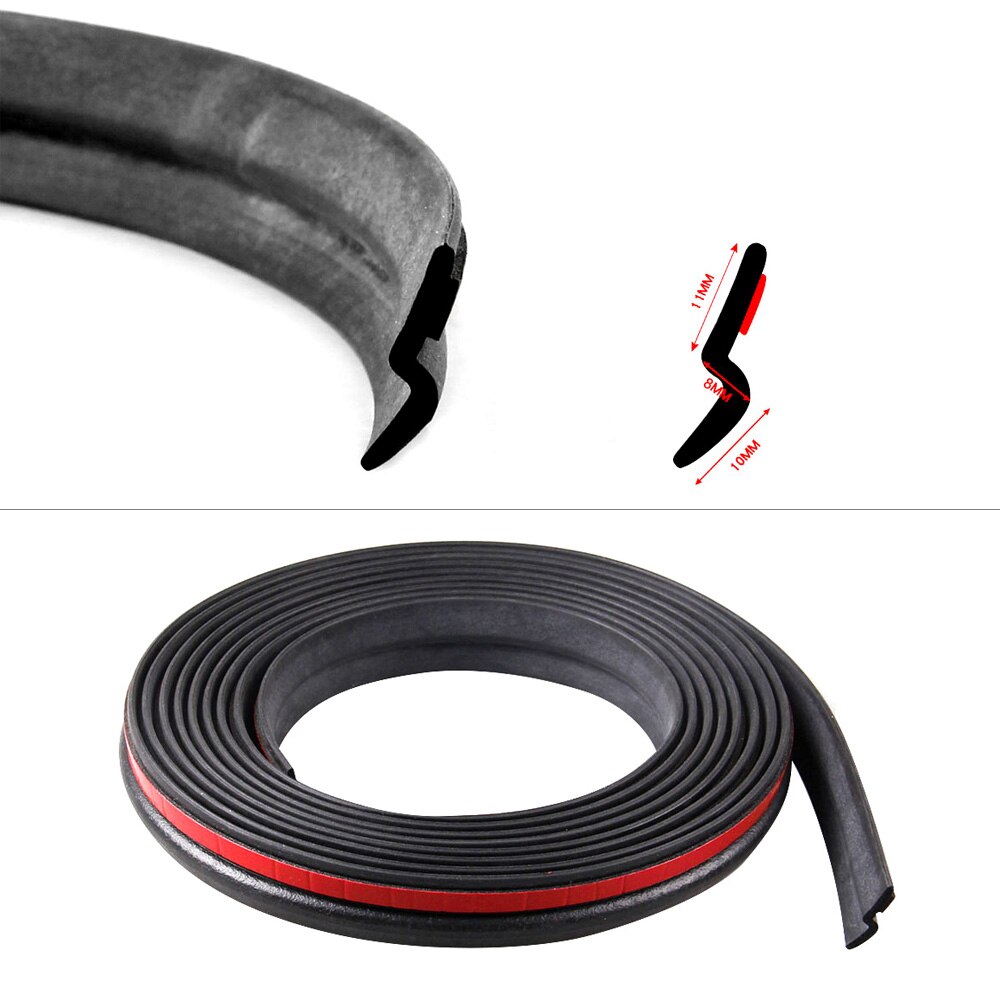 Cinta de sellado tipo Z para coche de 16 M, sellos de goma para puerta automática, adhesivo para relleno, aislamiento acústico, estilo impermeable para coche protector de