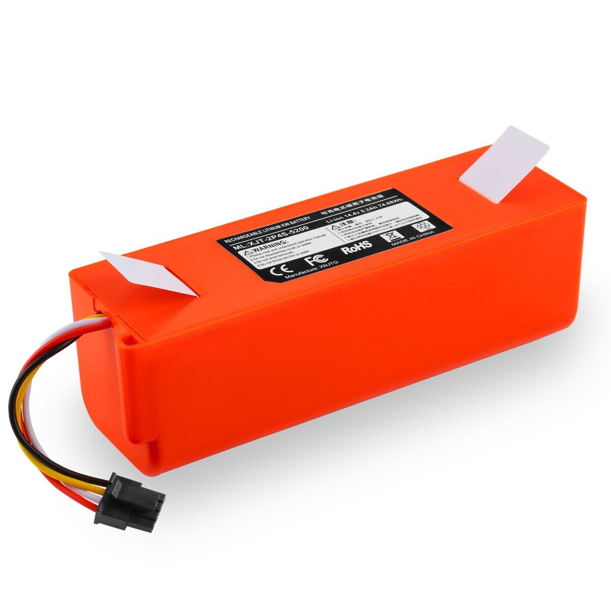 Originalbatteri till xiaomi robot roborock  s50 s51 s55 reservdelar 14.4v 5200 mah 6500 mah robotdammsugare batteri 1 st