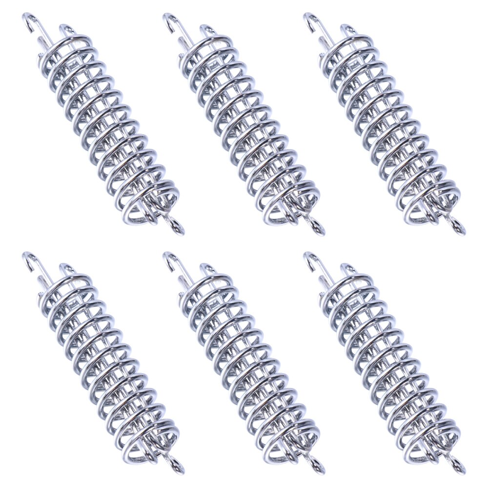 6Pcs Spring Buckle Outdoor Awning Spring Rope Buckle Fixed Buckle Steel Rope Buckle: Default Title