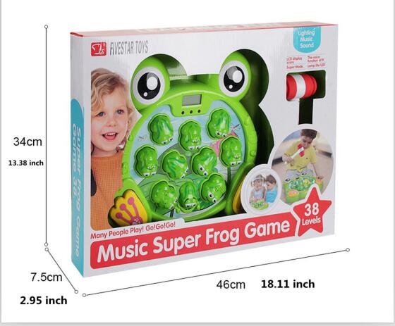 Interactive Whack A Frogs Game Early Education Developmental Toy 12.59 Inch With Music Baby Toys: Default Title