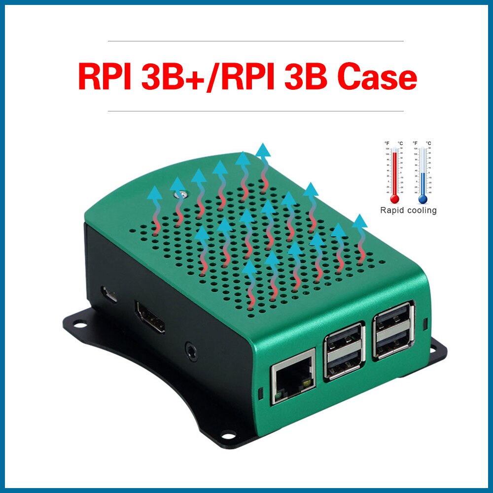 S Robot Raspberry Pi 3 Case Wit Groen Zwart Metalen Behuizing Voor Raspberry Pi 3 Model B Case RPI135