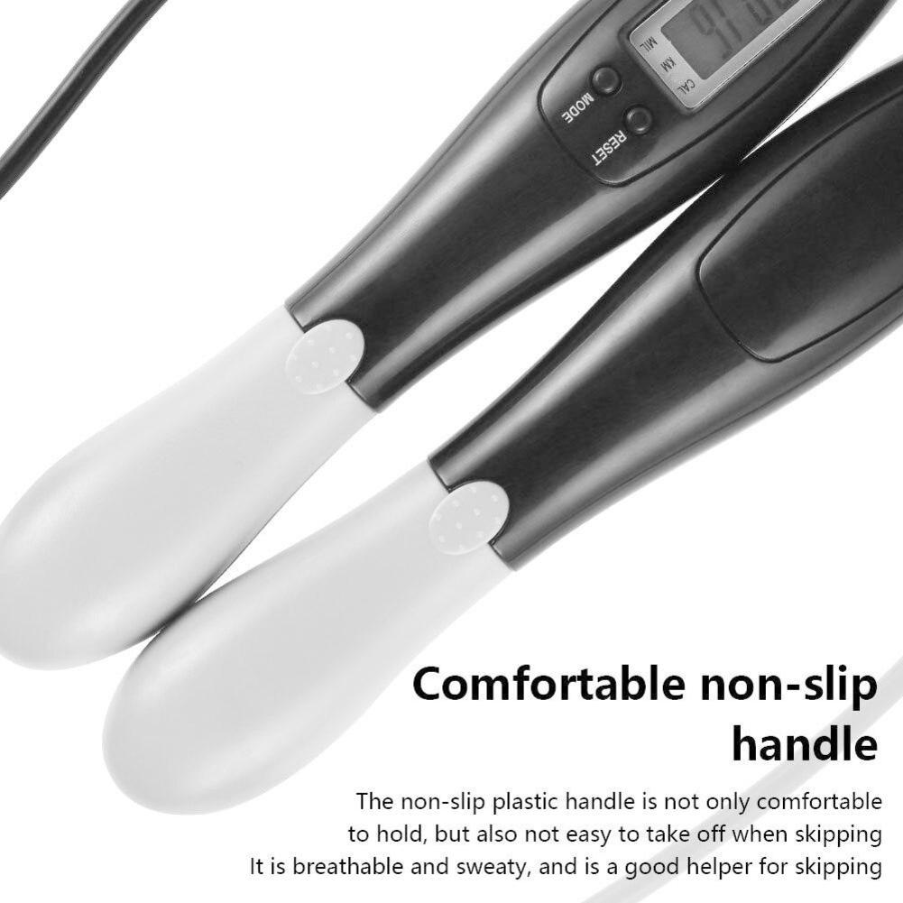 Cuerda de saltar electrónica inalámbrica para Fitness, comba inteligente con pantalla LCD, contador de velocidad