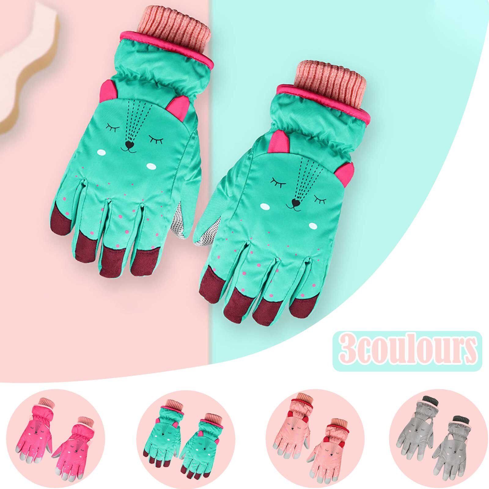heißesten Junge Mädchen Winter Handschuhe für Kinder Jungen Mädchen Schnee Winddicht Handschuhe Outdoor Sport Skifahren