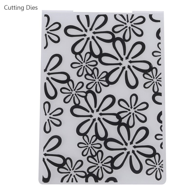 Flower Printed DIY Scrapbooking Plastic Embossing Template Folder Stencil For Album Card Fondant Making Home Decoration Tools