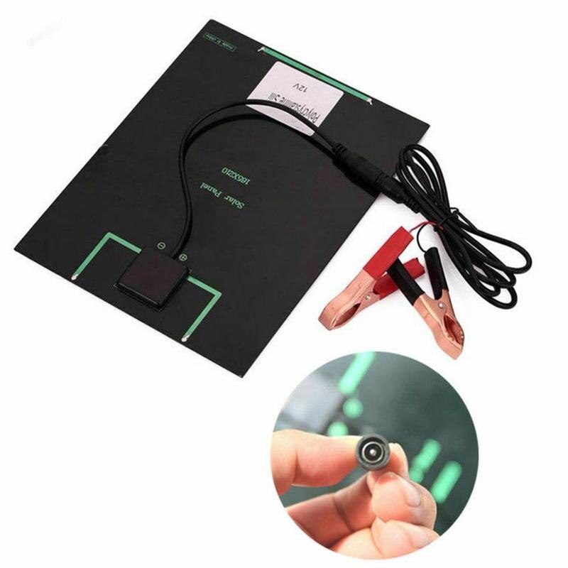5.2W 12V polycrystalline silicon solar panel with battery 12V volt solar cell mini clip cable