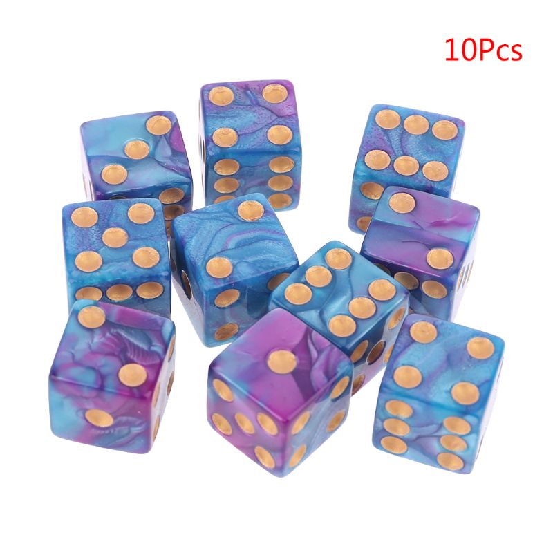 10 stuks/set nummer 16 vierkante veelvlakkige dobbelstenen kralen nummer wijzerplaten desktop tafelspel  d0lb: 3