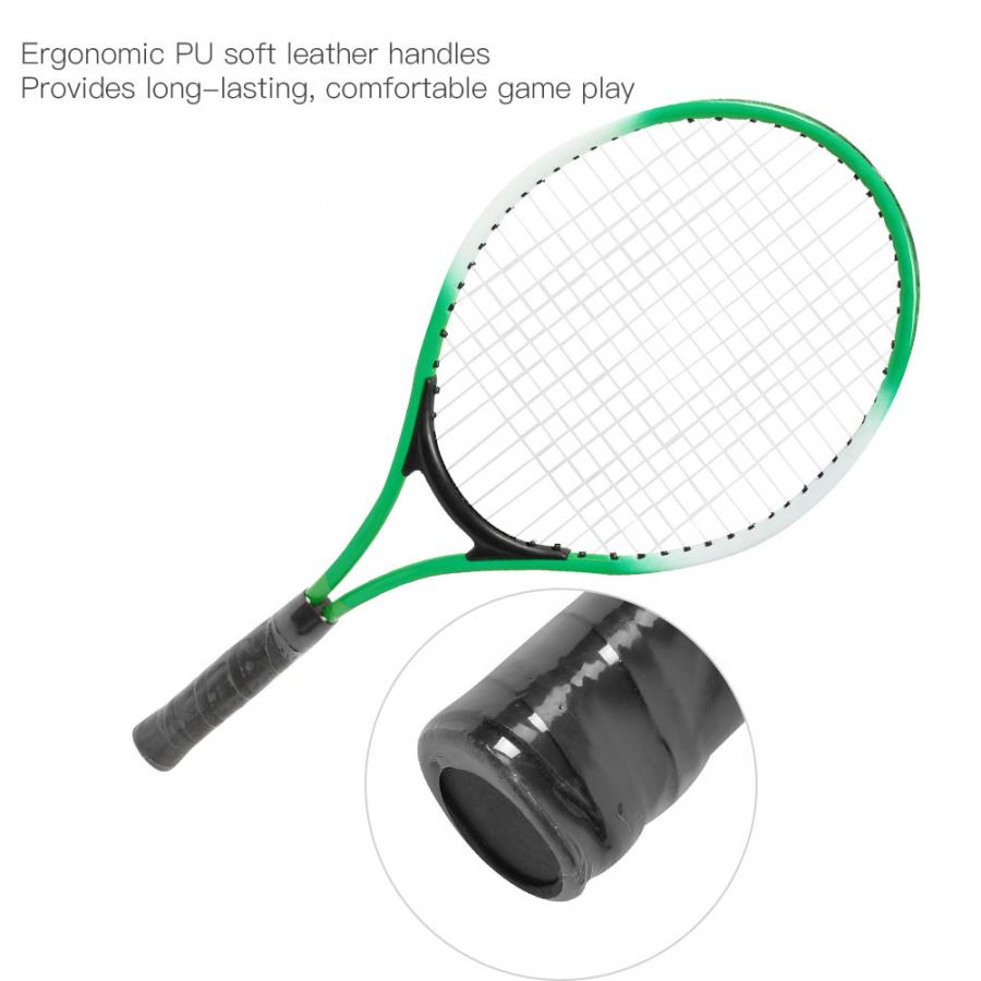 Kinderen Tennisracket Beginner Praktijk Racket Ijzer Legering Kinderen Kids Tennisracket Accessoire met Bal en Draagtas