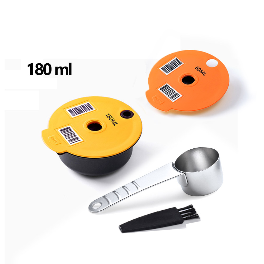 60/180200/220ML Reusable Coffee Capsule Pods for BOSCH-s Machine Tassimo Refillable Filter Pod Silicone Lid Replacement: Burgundy