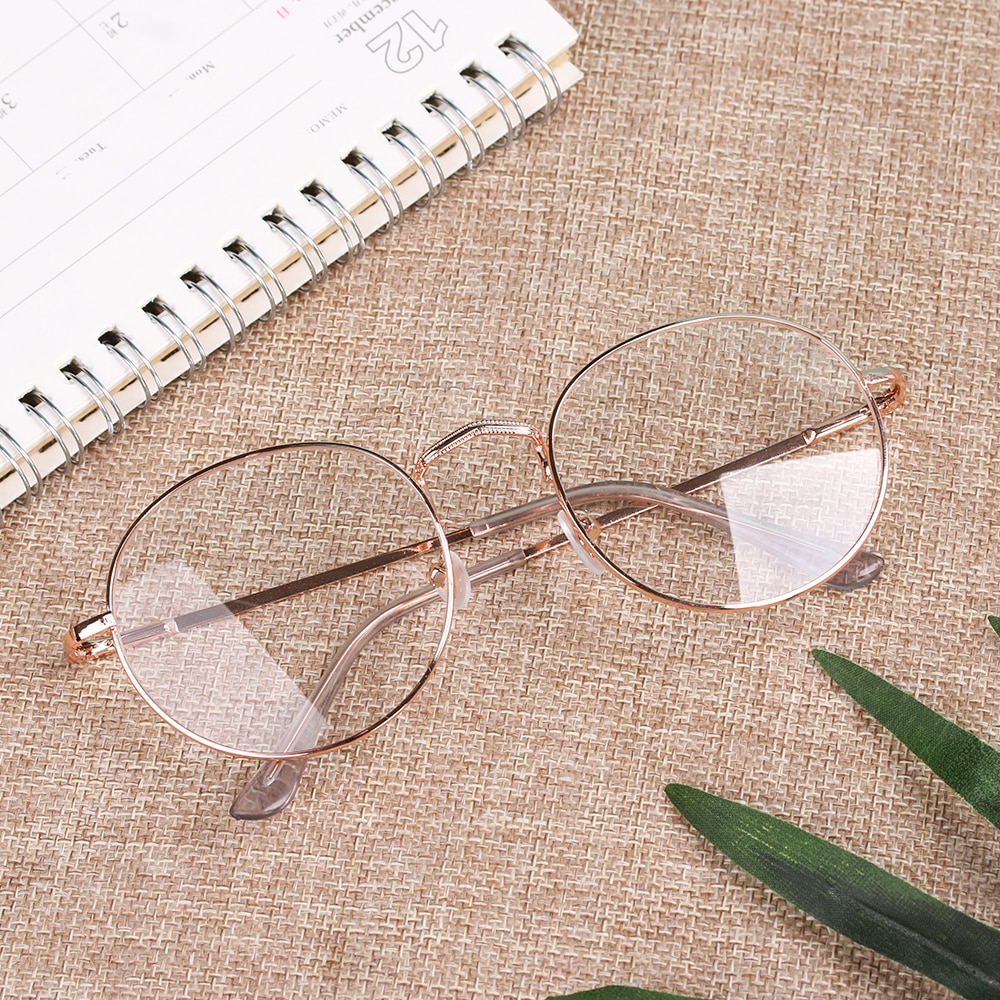 Metalen vintage ronde bril oversized brilmontuur optische oogzorg brillen draagbare brilaccessoires
