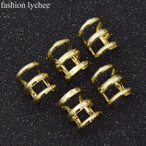 lychee 5pcs Dreadlock Beads U Shaped Adjustable Dread Hair Braid Dread Cuff Tube Clip Hair Accessories: color 1