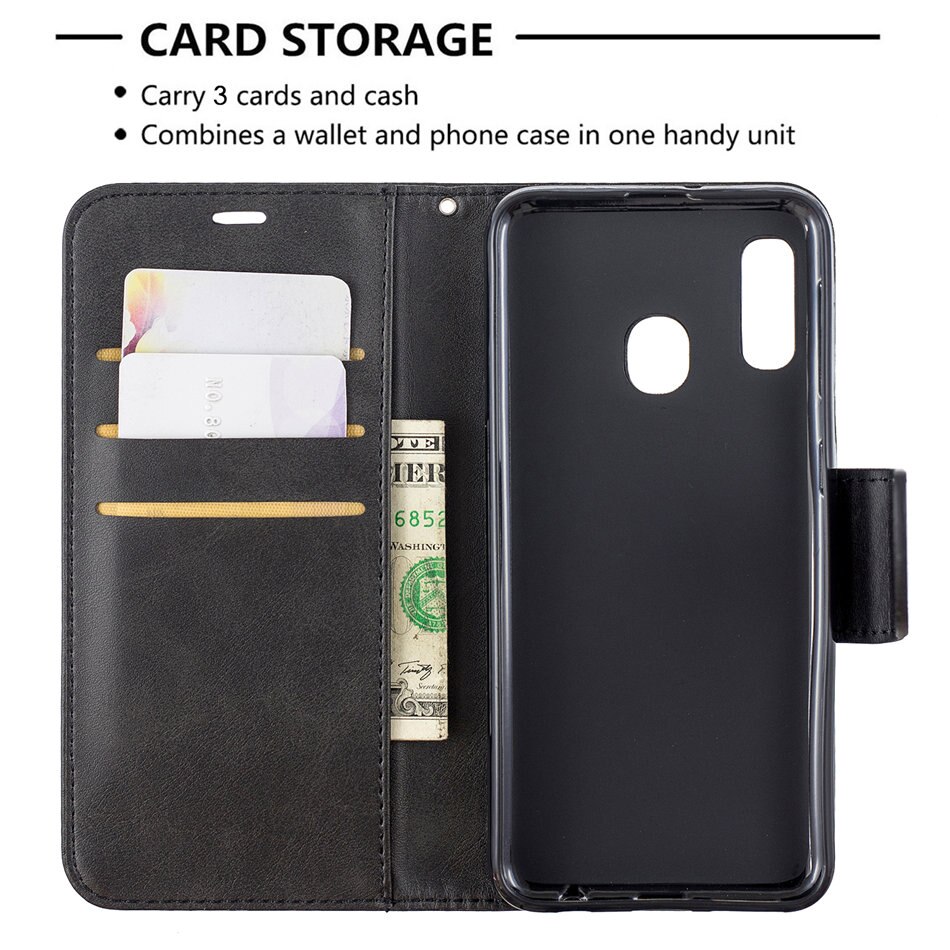 Men Mobile Phone Holster For Cover Redmi Note 8 Pro Redmi Note 8T Phone Bags Solid Color Leather Case Card Slot Phone Box E07F