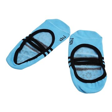 Przeciwpoślizgowe skarpetki robić jogi pantofle damskie profesjonalne antypoślizgowe gumowe kropki skarpety kolarskie lateksowe skarpetki robić tańca baletowego Pilates: niebieski