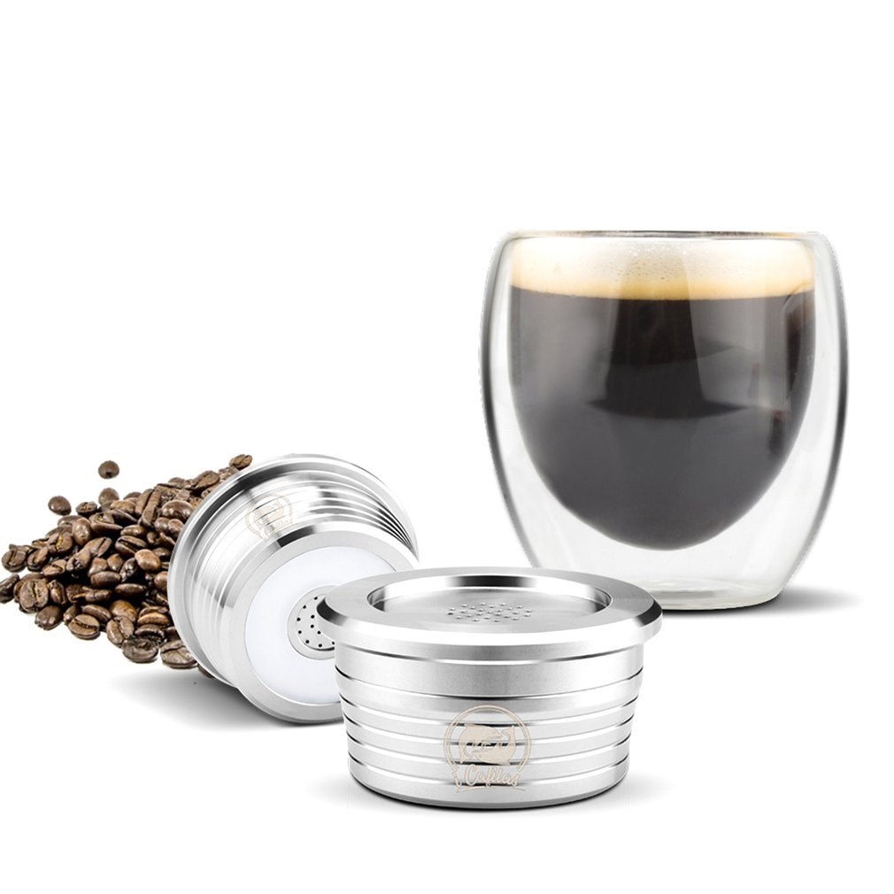 Stainless steel Refillable Coffee Capsule Pod Filter Dripper Tamper Compatible with DELTA Q/ Coffee Machine