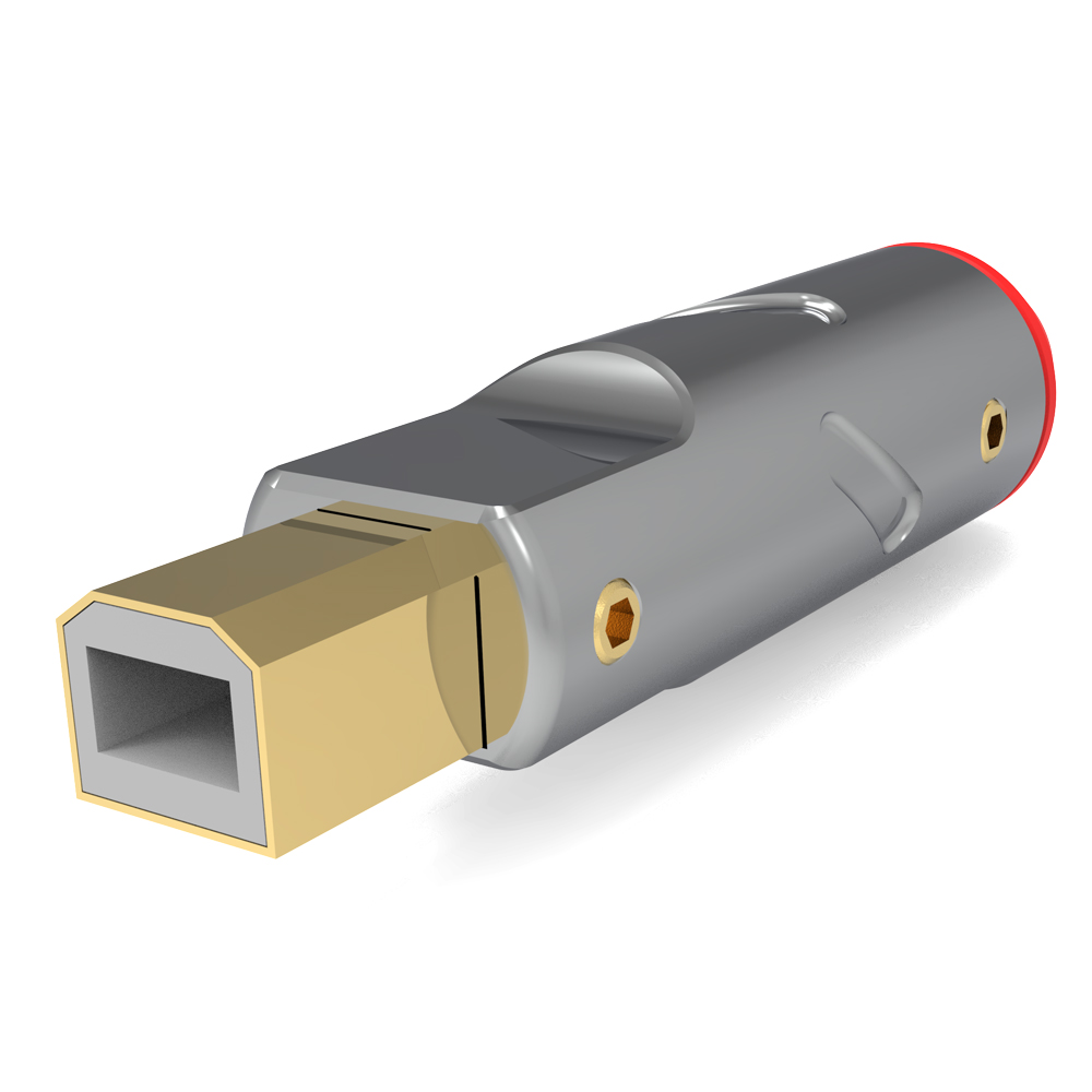 Monoaudio  a51/b51 24k gold-plated usb 2.0- connector diy usb a to usb b connector hi-fi usb cable usb housing: Yellow