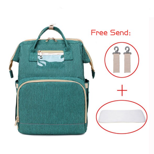 Bleie babyposer med seng mamma bag vanntett nylon barsel bleie mamma ryggsekk baby pleie stelleveske til babypleie: B4