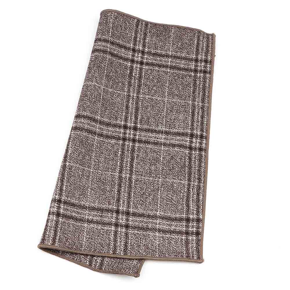 Bomuld stribet plaid brun grå grøn herre lommetørklæde lomme firkantet klassisk hankie jakkesæt tilbehør afslappet vintage: 6