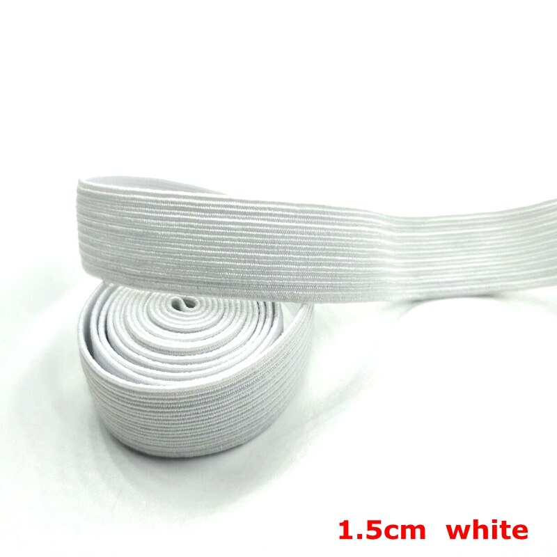 Hl 15/20/25/30/35/40/45Mm Zwart/Wit/Goud/Zilver Nylon Elastische Bands Garment Home Textiel Naaien Begrippen 1Meter Of 2Meter: 1.5cm white 2 meters