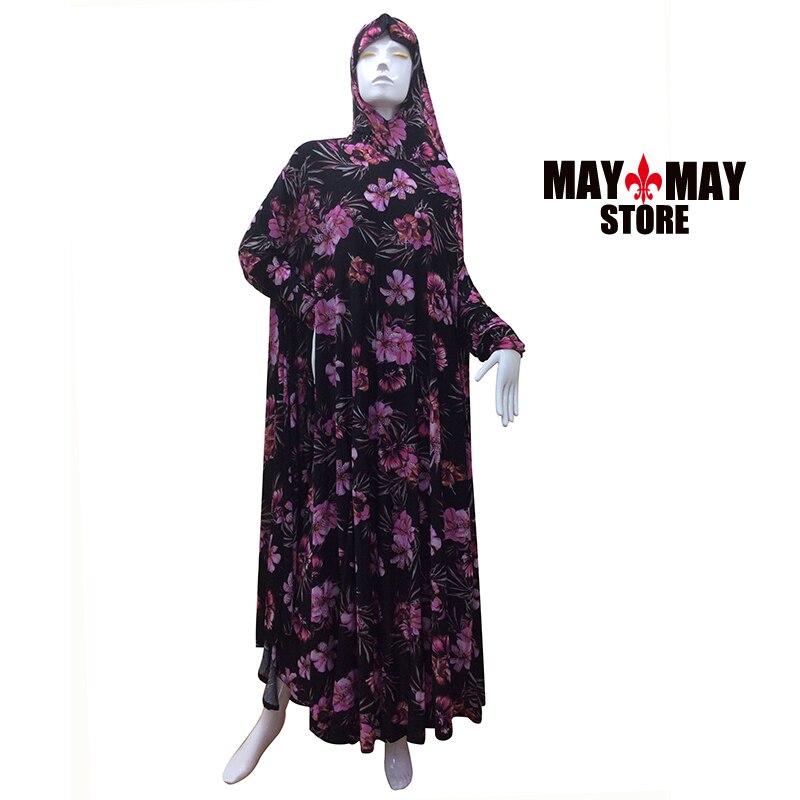 1 Piece Hijab Kaftan Loose Prayer Dress Islamic Prayer Clothes Muslim Female Long Abaya Saudi Arabia Dubai Ramadan high: COLOR 7