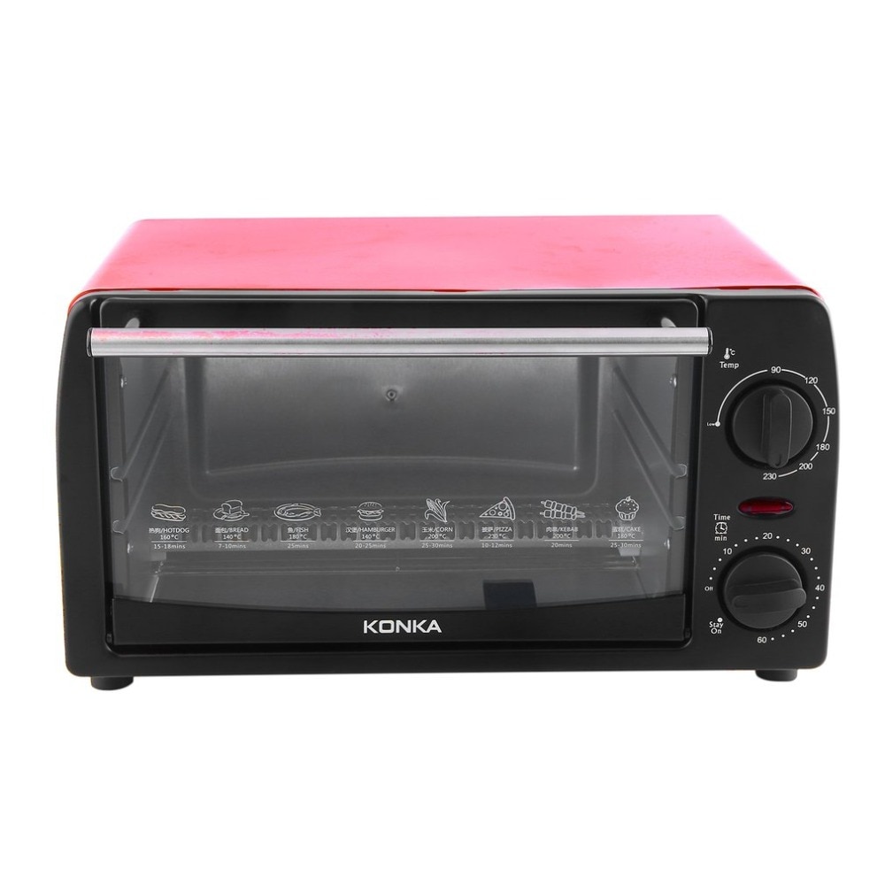 Mini horno eléctrico de latón empotrado KONKA 12L, horno eléctrico de rango, electrodomésticos integrados para Cocina