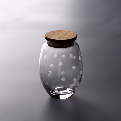 WIZAMONY Borosilicate Glass Tea Caddy Tea Jar Canister Portable Travel Storage Bottles Sealed Tank Jar Food Candy Jar: F