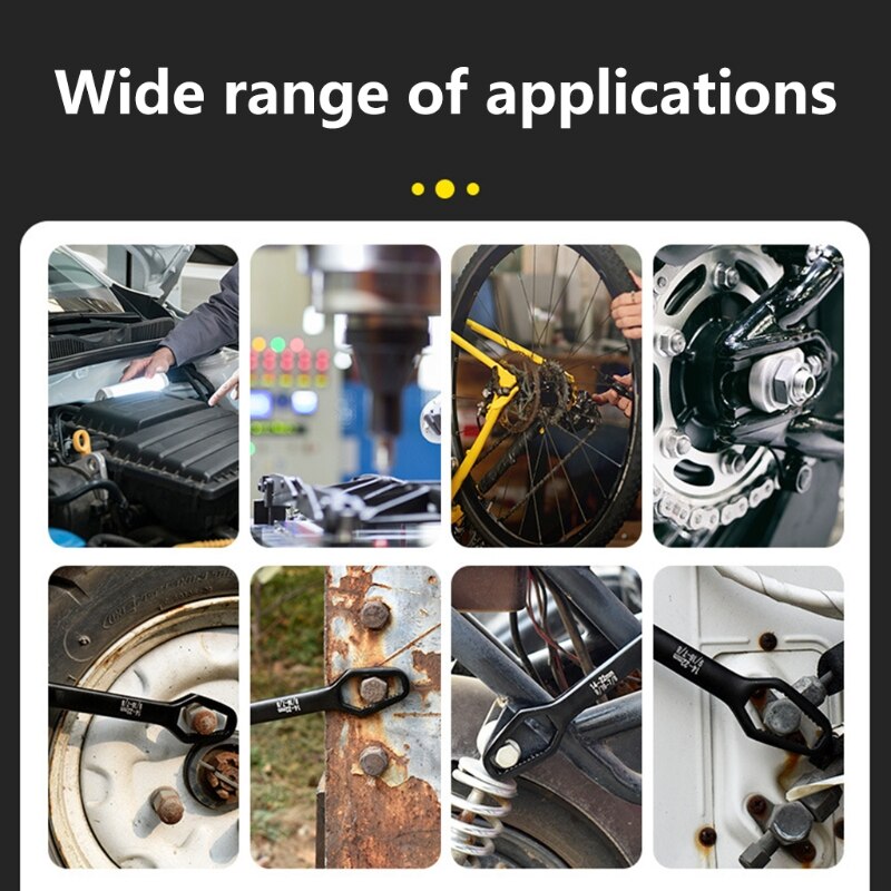 Double End Wrenches Universal Spanner 14-22mm 8-13mm Wrench Key Screw Nuts Repair Quick Release Wide Used