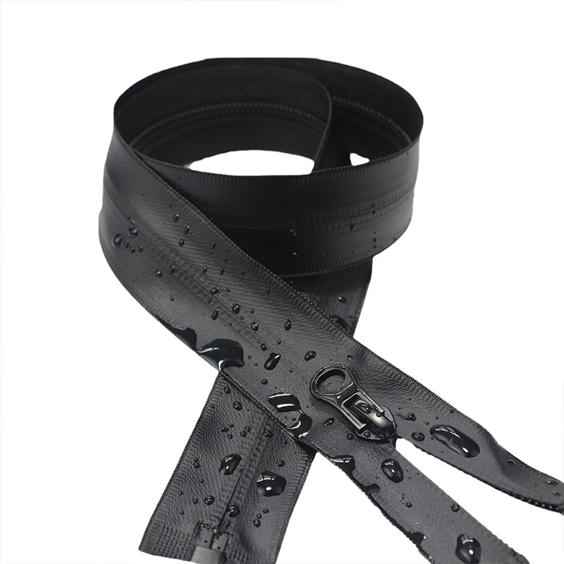 5# Nylon Waterproof Zippers Black TPU Double Slider DIY Sewing Jacket Bag Invisible Zipper Repair Accessory 50/60/70/80/90/100cm