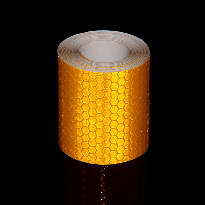 Bande autocollante réfléchissante pour cadre de vélo, 5cm x 5m: YELLOW