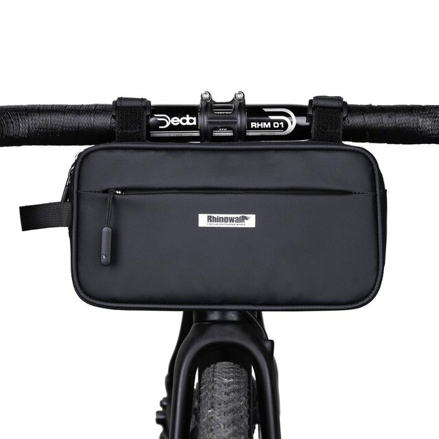 Rhinowalk-bolsa para manillar de bicicleta, bolso de hombro portátil multifunción, resistente al agua, accesorios para bicicleta, novedad de: X21921--Matte Black