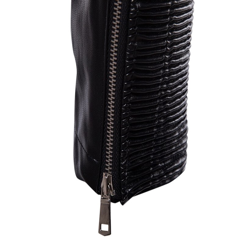 Punk läderjacka herr slim fit vintage pu jacka manliga motorcykel läderjackor rockar jaqueta de couro masculina