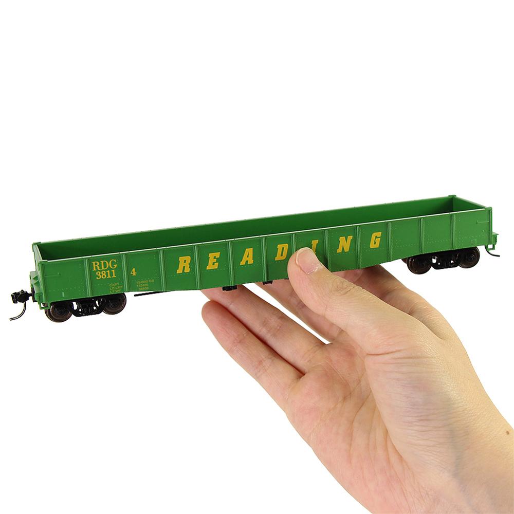 2pcs HO Scale 1:87 53ft Printed Open Gondola Car Railway Wagons Transporter Model Train Container Carriage Freight Car C8743P